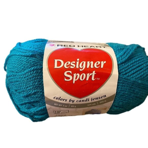 6 SKEINS NWT Lagoon Red Heart Designer Sport Yarn 3 oz. No Dye Lot - Picture 1 of 1